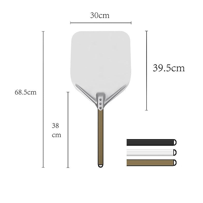 long-handle aluminum pizza peel with thin rectangular blade Stornfield