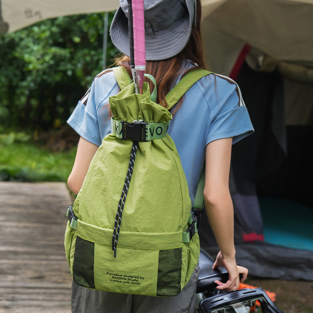 Casual Drawstring Backpack with Mesh Pockets Stornfield