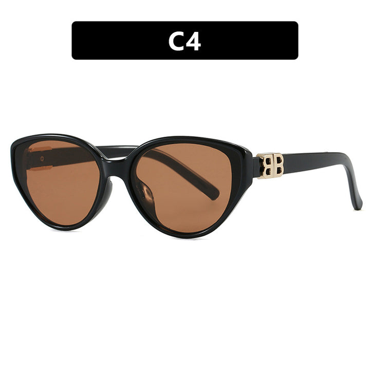 Women's fashionable cat-eye sunglasses with elegant metal frame and UV protection Stornfield