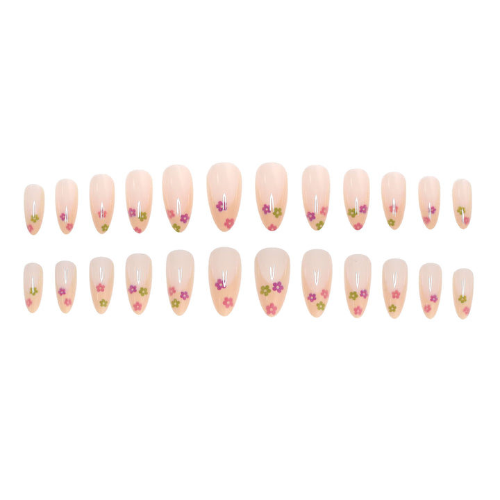 Floral Accent Press-On Nail Set