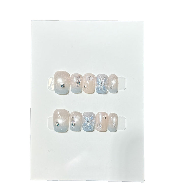 Decorative Press-On Nail Art Set with Crystal Accents Stornfield