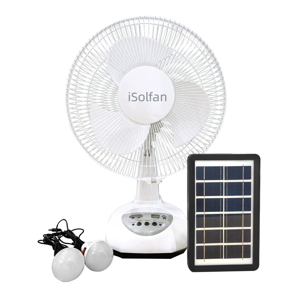 Ladies portable solar-powered fan with integrated lighting system Stornfield