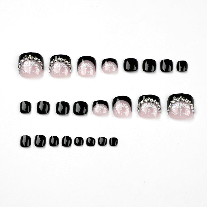 Artful toenail art with elegant glitter accent Stornfield