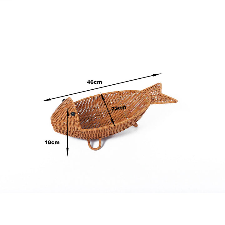 Fish-Shaped Woven Storage Basket Stornfield