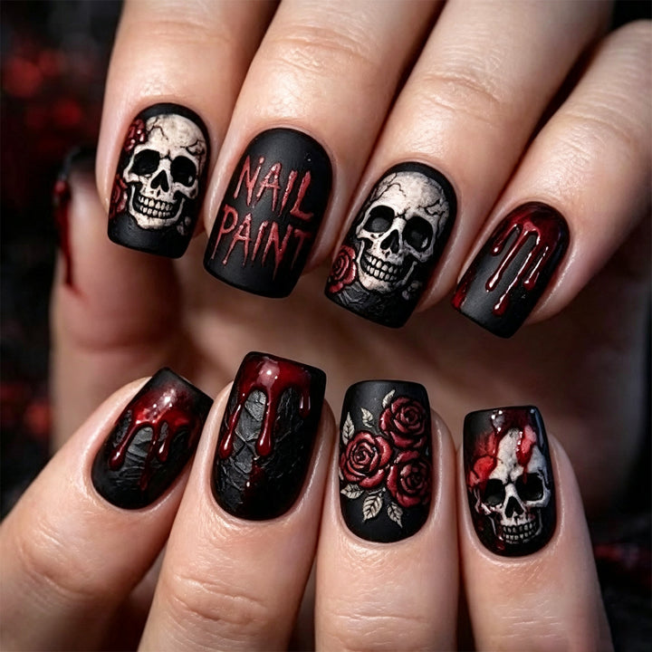 Artistic Gothic Nail Art Extensions Stornfield