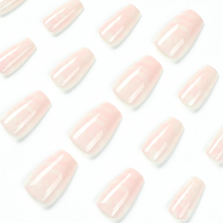 Elegant Nail Extensions with Marbled Accents Stornfield