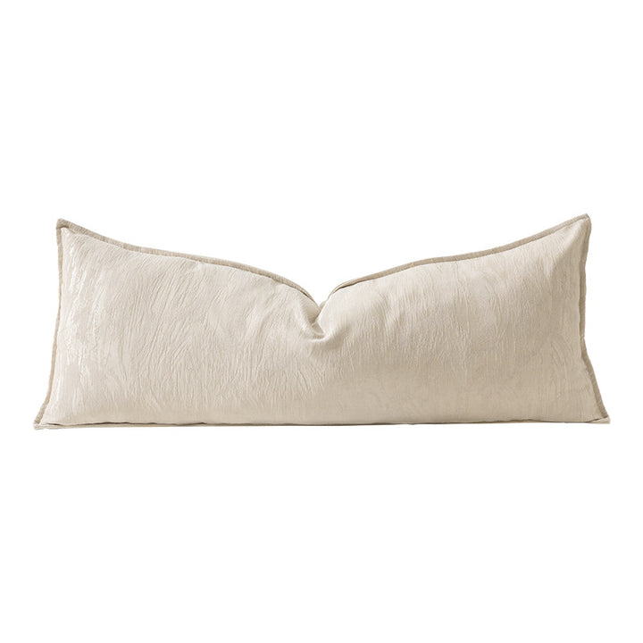 Long lumbar decorative cushion with bouclé cover and soft filling Stornfield