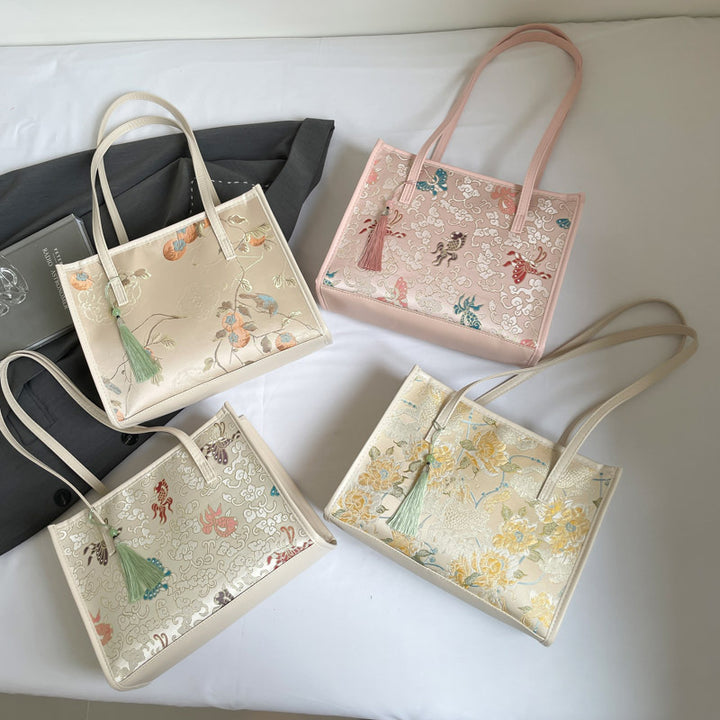 Embroidered Butterfly Pattern Handbag Stornfield