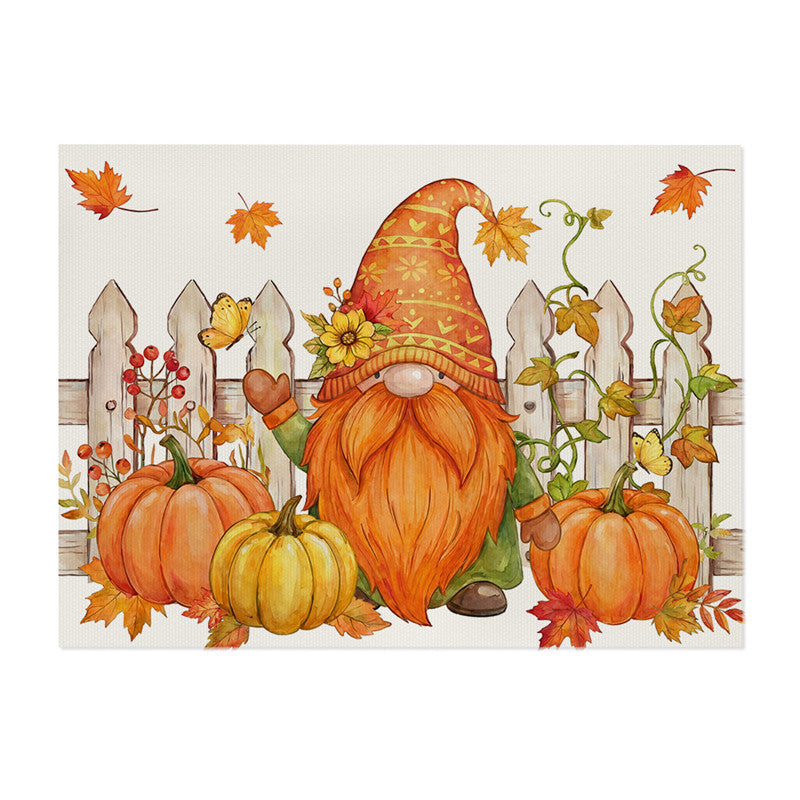 Autumn Harvest Printed Polyester Indoor Outdoor Welcome Doormat