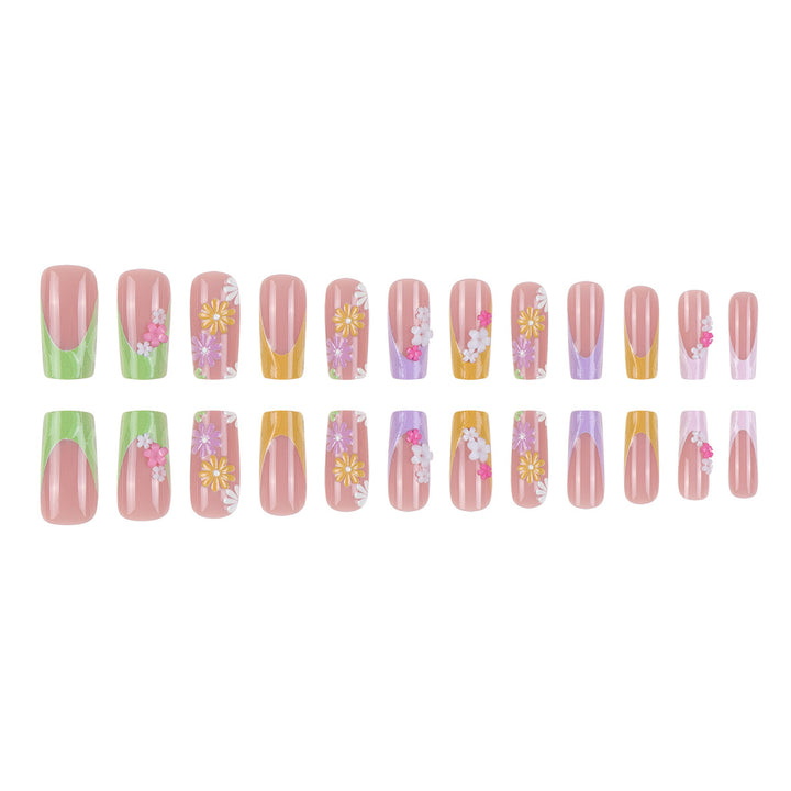 Floral Decorative Press-On Nails Stornfield