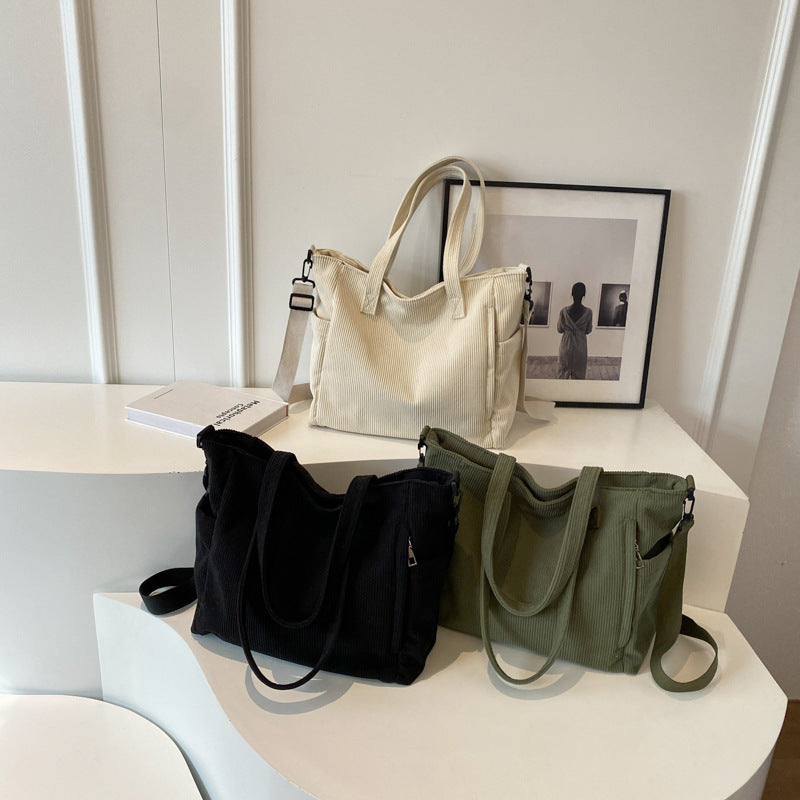 Textured Multi-Pocket Travel Tote Stornfield