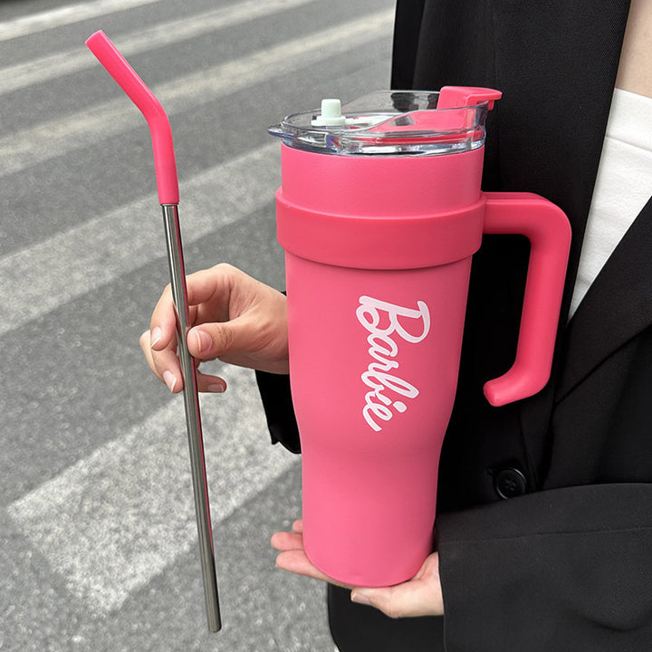 Women's insulated drinking bottle with integrated straw and ergonomic handle Stornfield