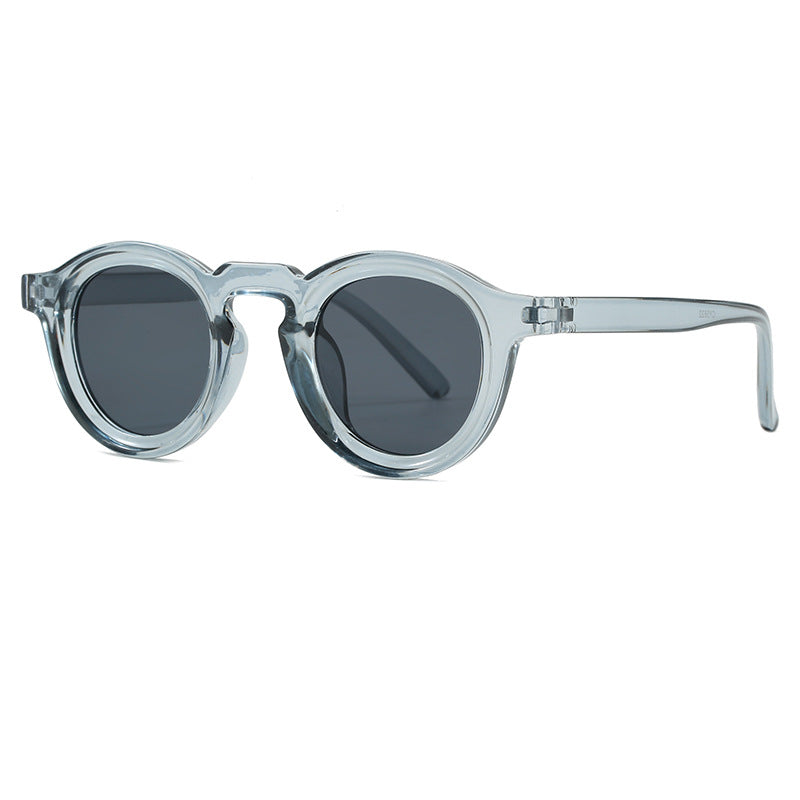 Women's fashionable round sunglasses with transparent frame and UV protection Stornfield