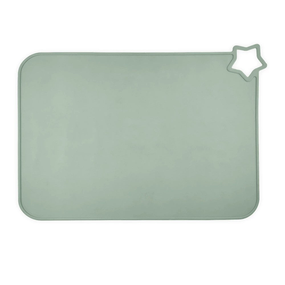 Silicone Placemat with Raised Rim, Non‑Slip Backing and Star Hook