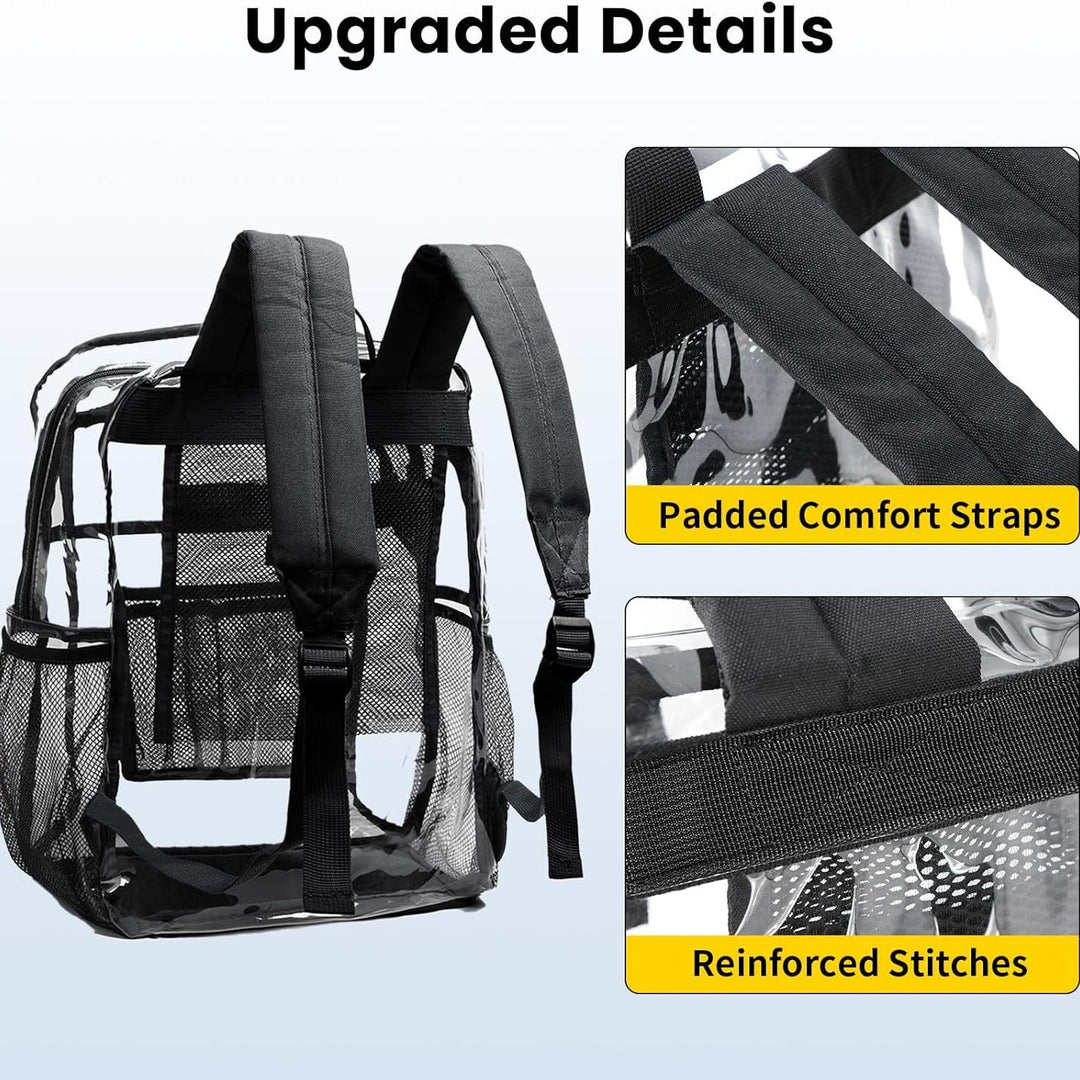 Transparent school bag with breathable mesh pockets Stornfield