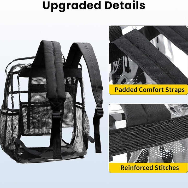 Transparent school bag with breathable mesh pockets Stornfield