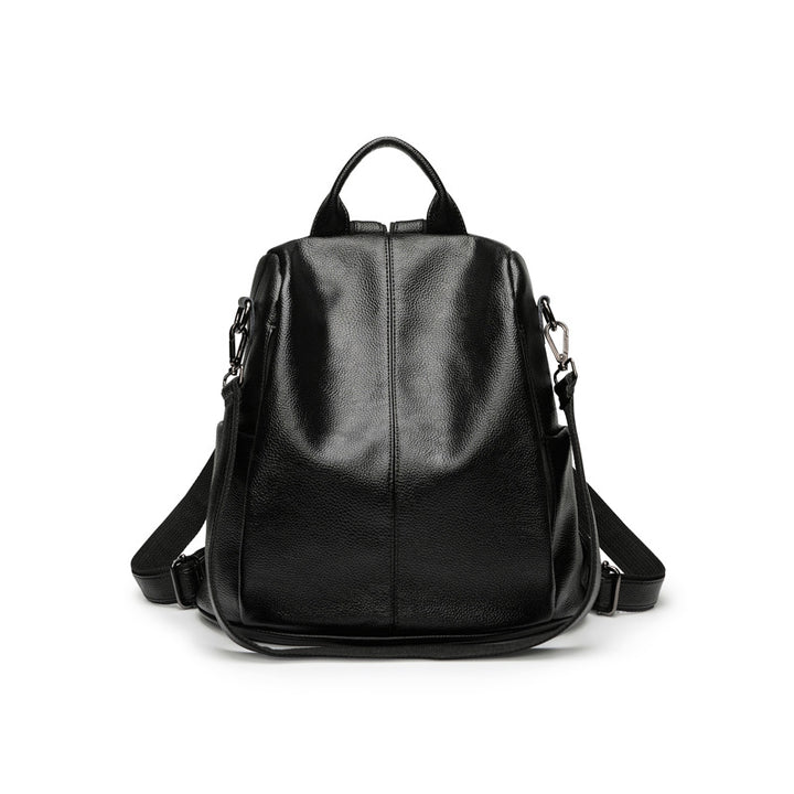 Versatile Structured Leather Backpack