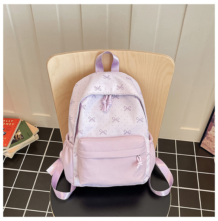 Cute everyday backpack with embroidered bows Stornfield