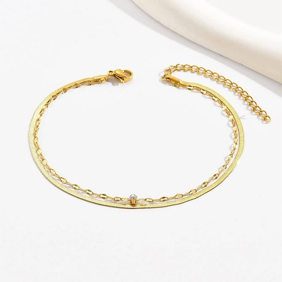 Sleek Minimalist Chain Anklet Stornfield