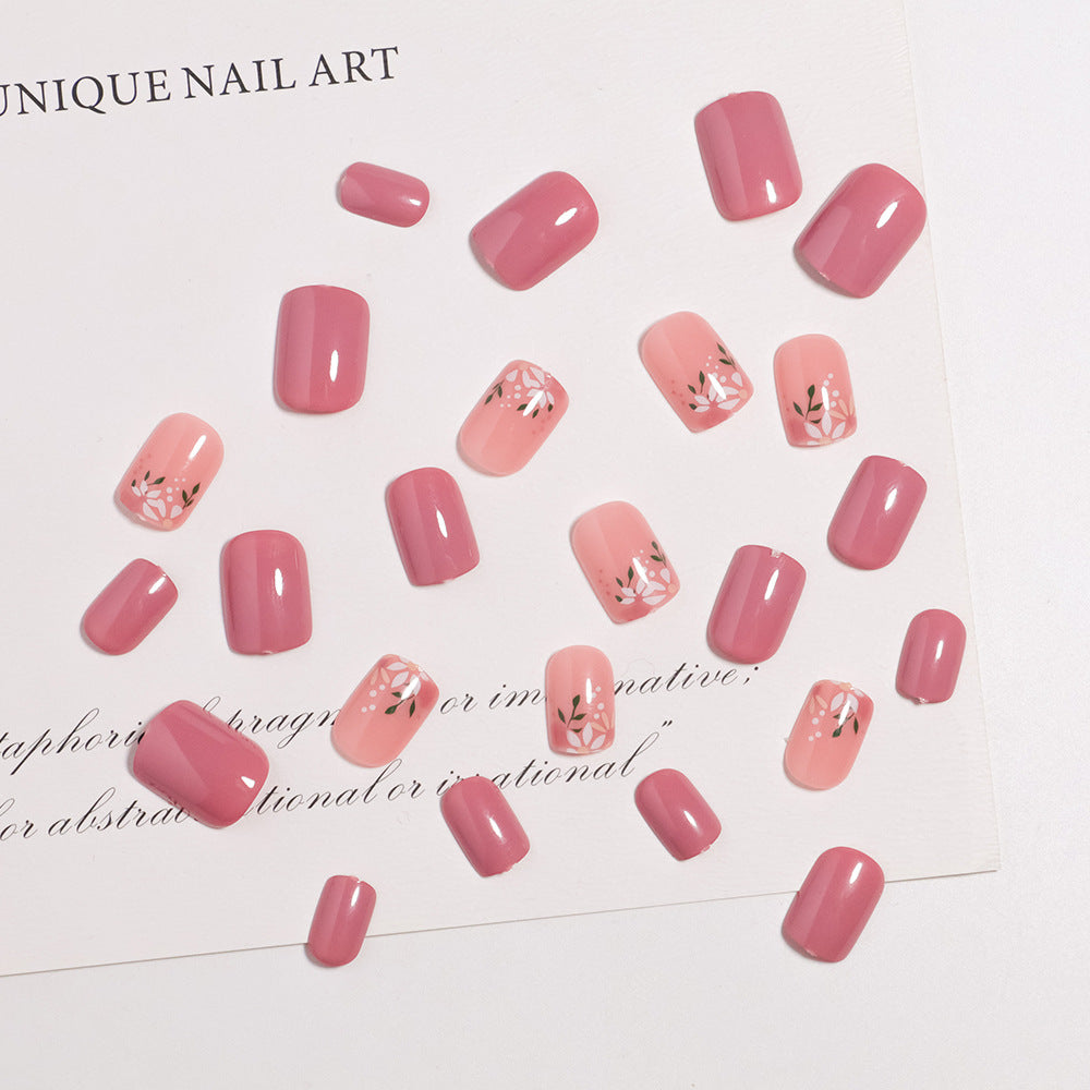 Artistic Floral Nail Design Press-On Set Stornfield