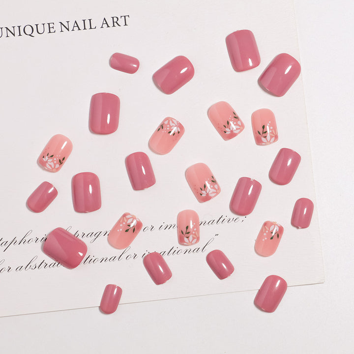 Artistic Floral Nail Design Press-On Set Stornfield
