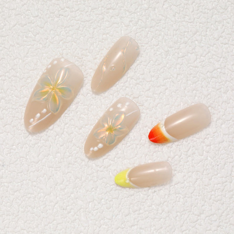 Artistic Nail Set with Floral Motifs Stornfield