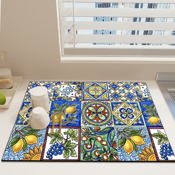 Floral Print Decorative Area Rug
