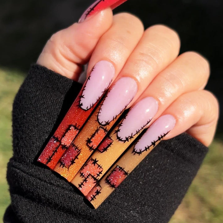Artful Nail Extensions with Creative Decorative Stitches Stornfield