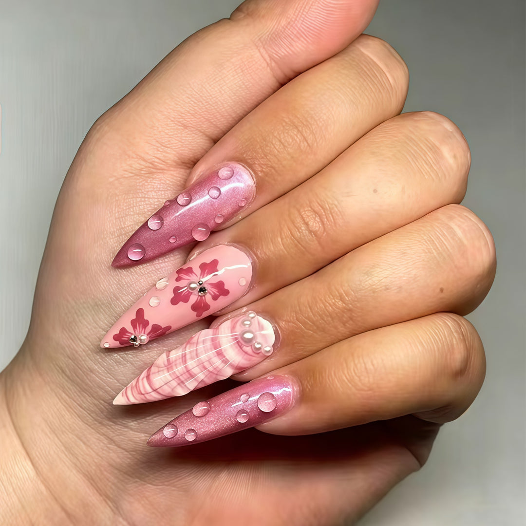 Floral Art Nail Extensions Stornfield