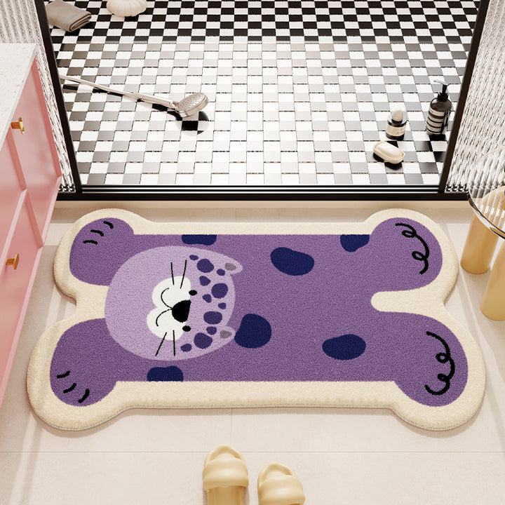 Plush Bear-Shaped Bath Mat