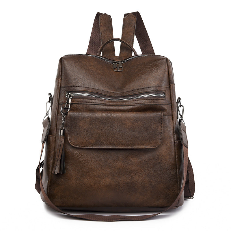 Multi-Functional Faux Leather Backpack Stornfield