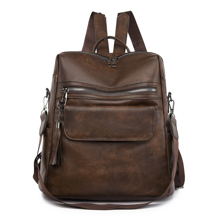 Multi-Functional Faux Leather Backpack Stornfield