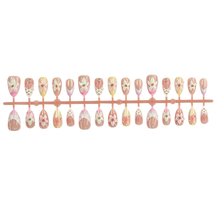 Decorative Floral Press-On Nails Art Set Stornfield