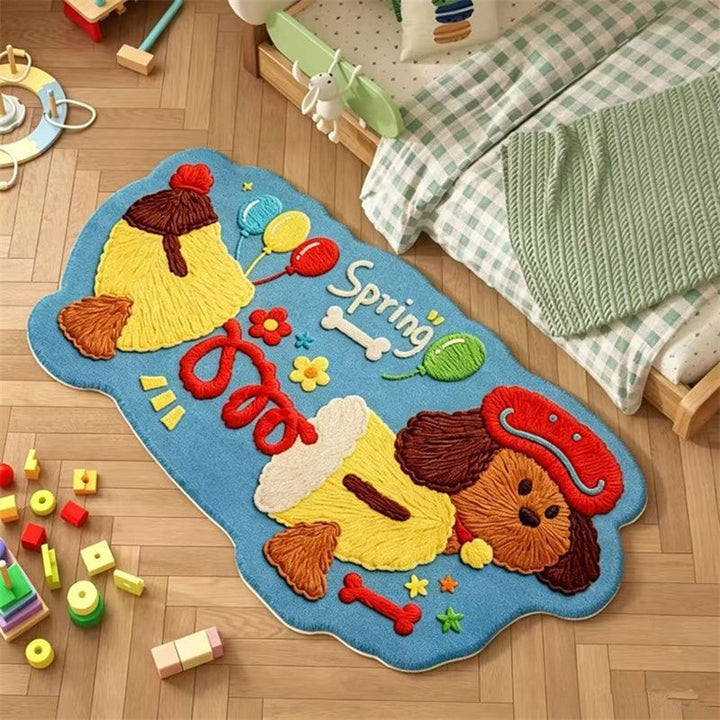 Cartoon-Themed Plush Area Mat