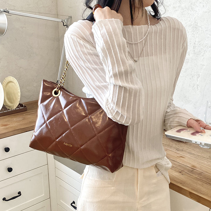 Quilted Faux Leather Tote Bag Stornfield