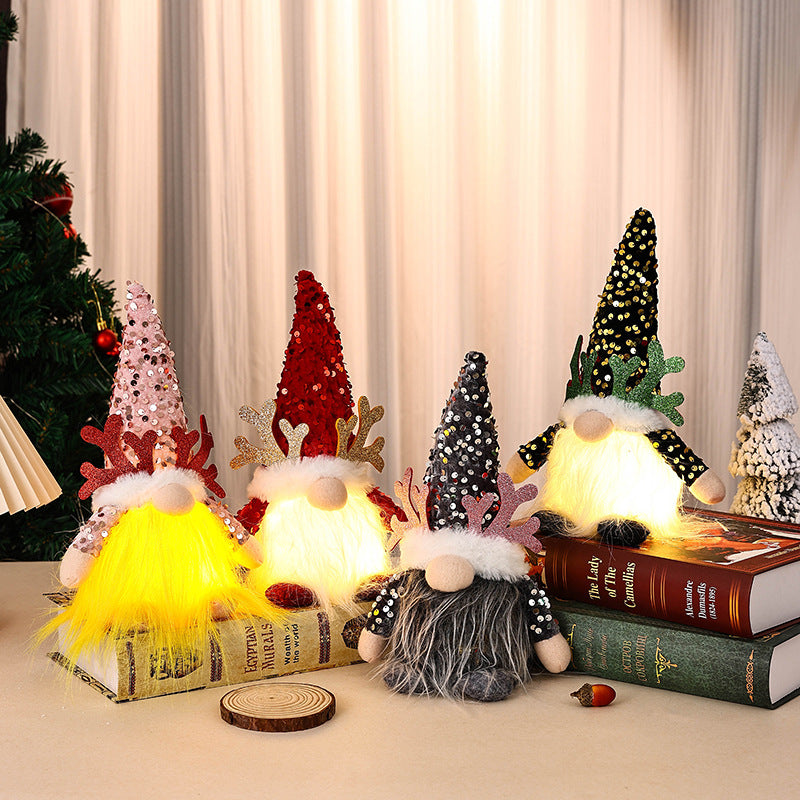Decorative Christmas gnome figure with LED lighting Stornfield