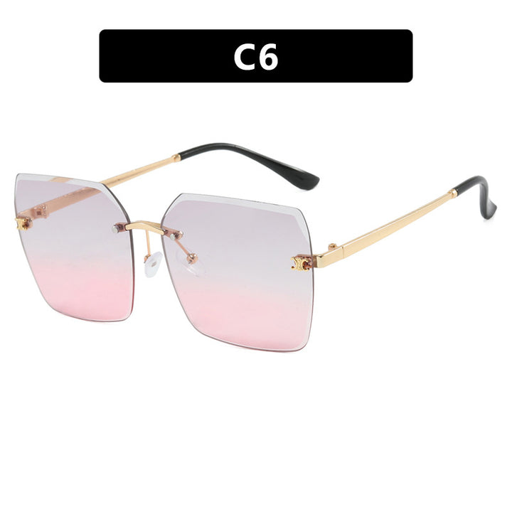 Women's square sunglasses in modern design with delicate metal frame Stornfield
