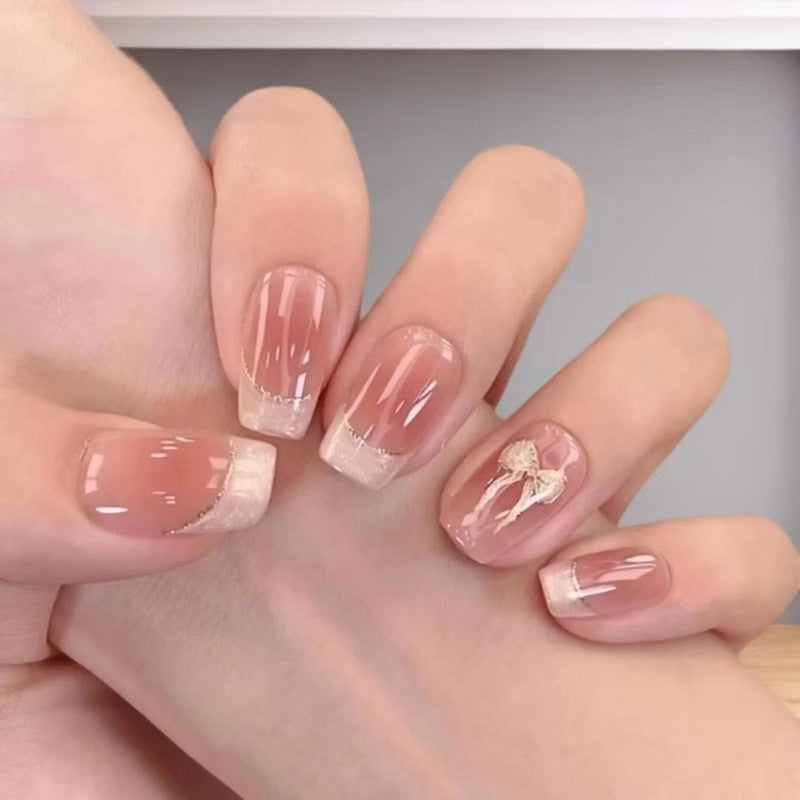 Elegant French Tip Acrylic Nail Extensions