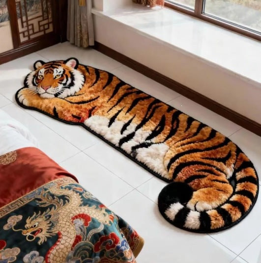 Tiger-Themed Plush Bath Mat