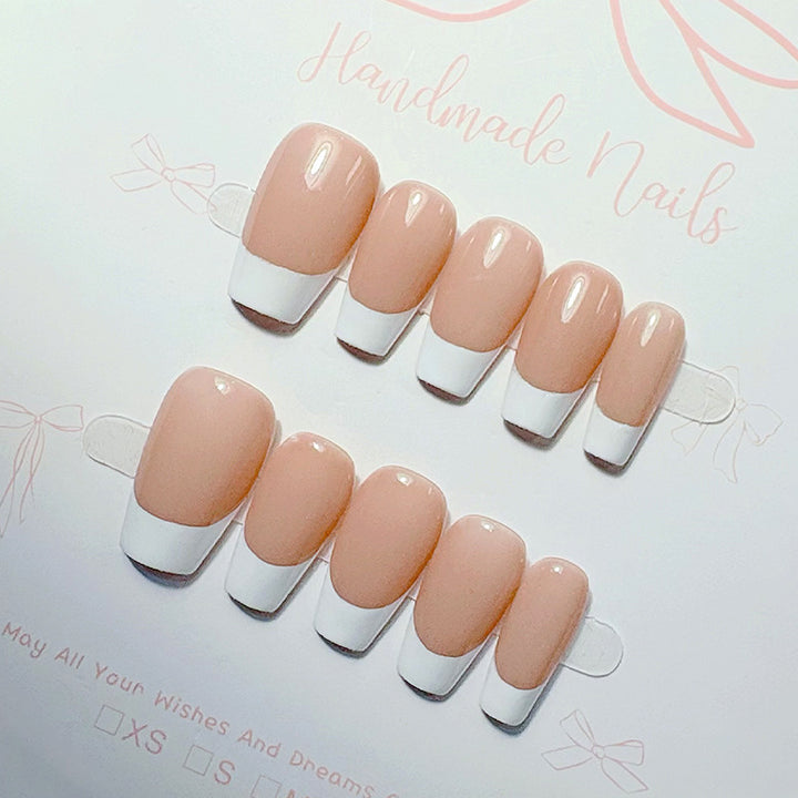 Classic French Tip Press-On Nail Set Stornfield
