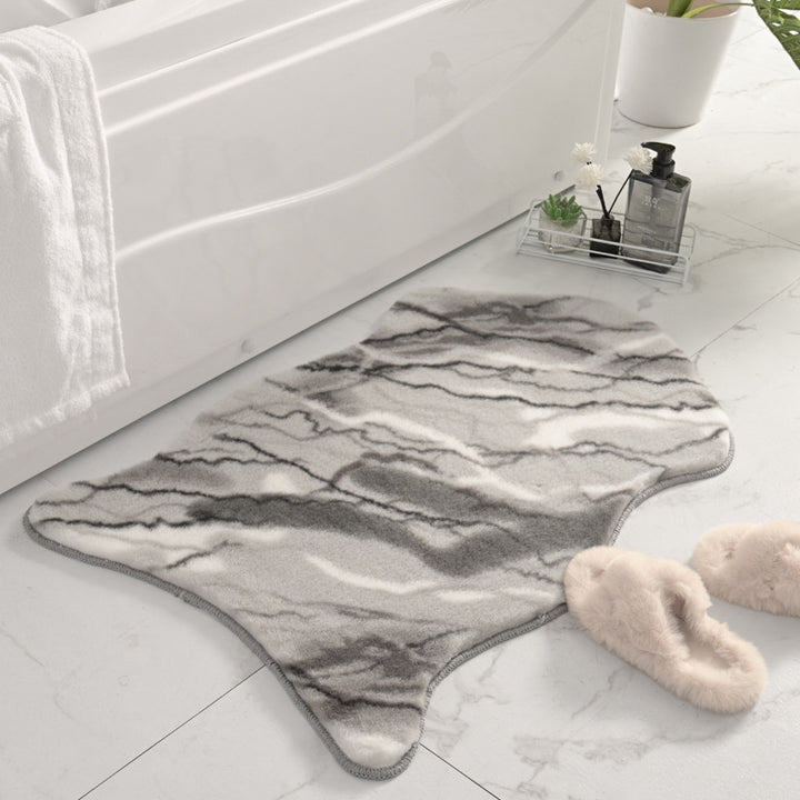 Plush Animal Print Bath Rug