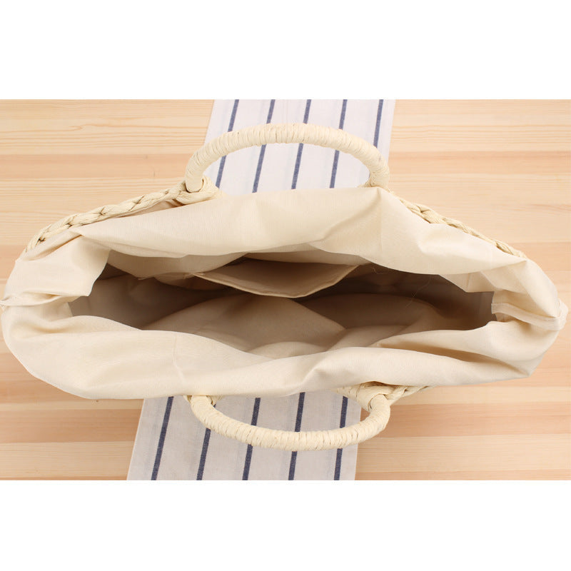 Elegant Straw Bag with Stiff Handle Stornfield
