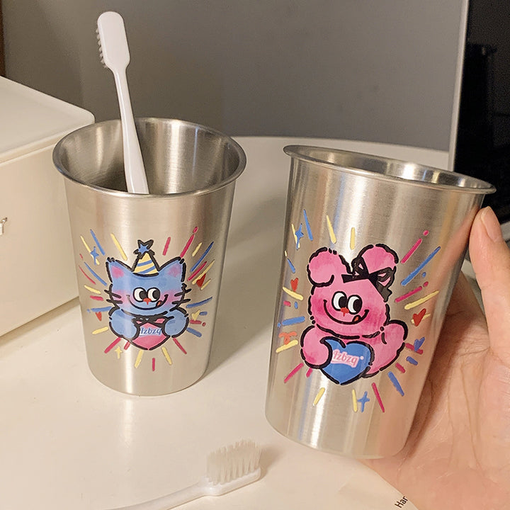 Stainless Steel Drinking Cup with Playful Character Design Stornfield