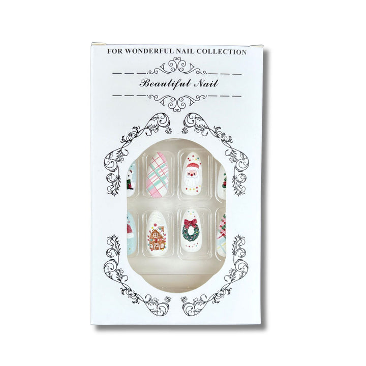 Festive Seasonal-Themed Press-On Nail Art Set