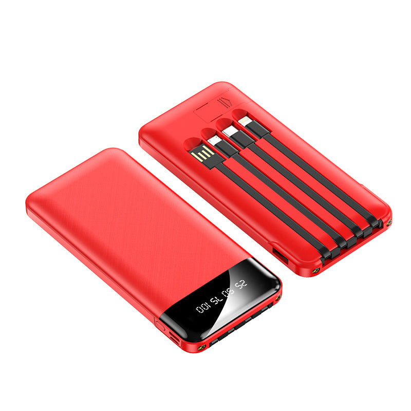 Portable power bank with integrated charging cables and digital display Stornfield