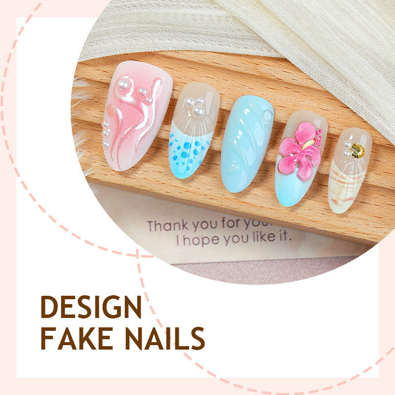 Art nail set with floral and glamorous designs Stornfield