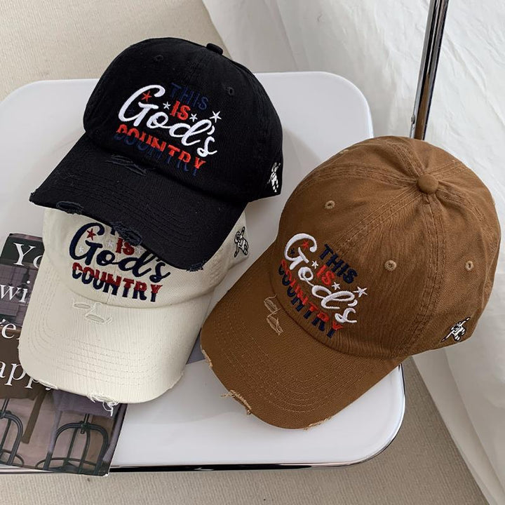 Men's Distressed Embroidered Baseball Cap Stornfield