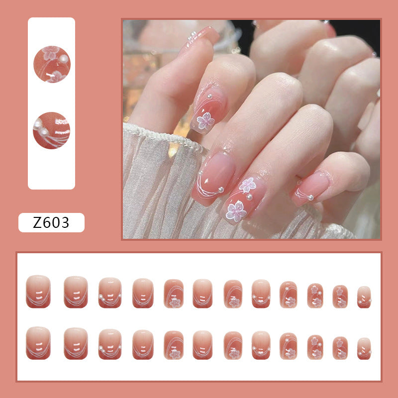 Floral Design Press-On Nails Stornfield