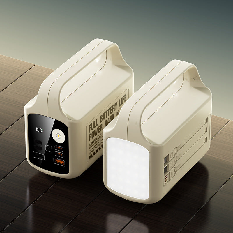 Portable power bank with integrated LED lighting and high capacity Stornfield