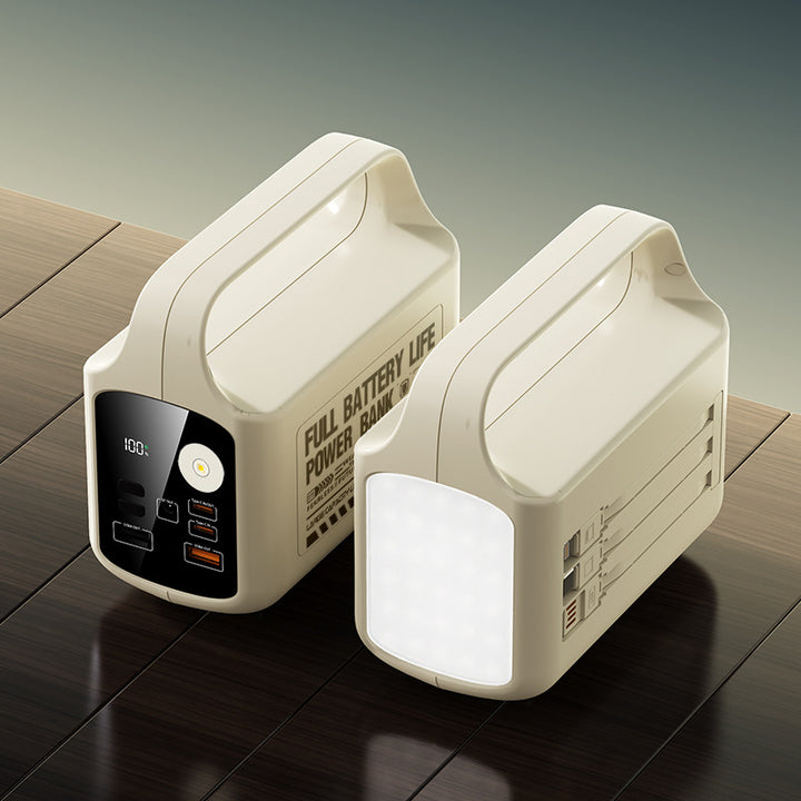 Portable power bank with integrated LED lighting and high capacity Stornfield